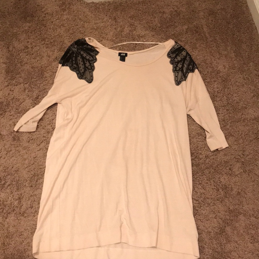 Oversized dress shirt.